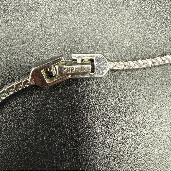 Monet Silver Bar Choker Collar Necklace - Picture 4 of 12